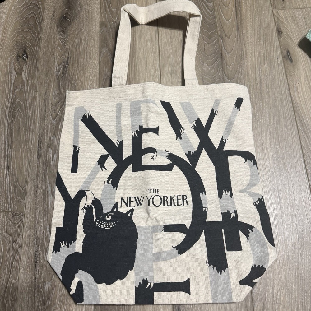 NEW The New Yorker Magazine Edward Steed Monster Limited Edition Canvas Tote Bag